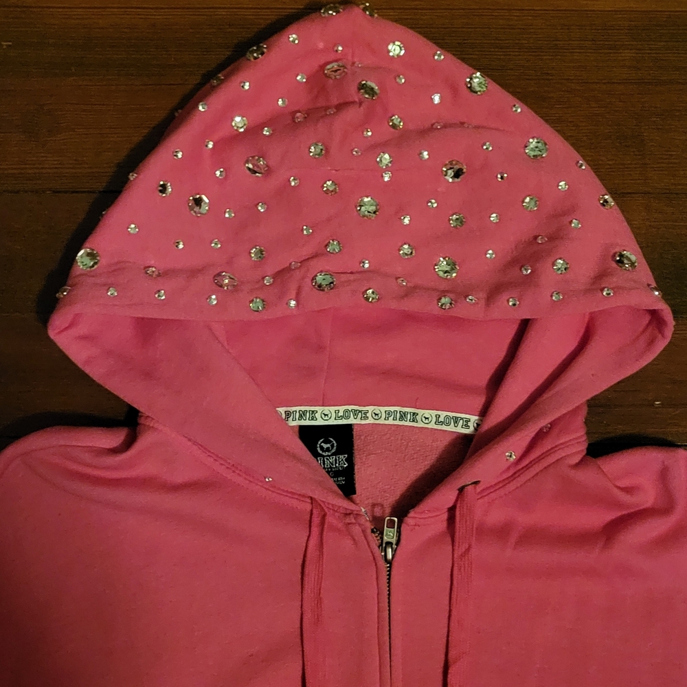 Victoria Secret RARE Bling Hoodie - Picture 2 of 6